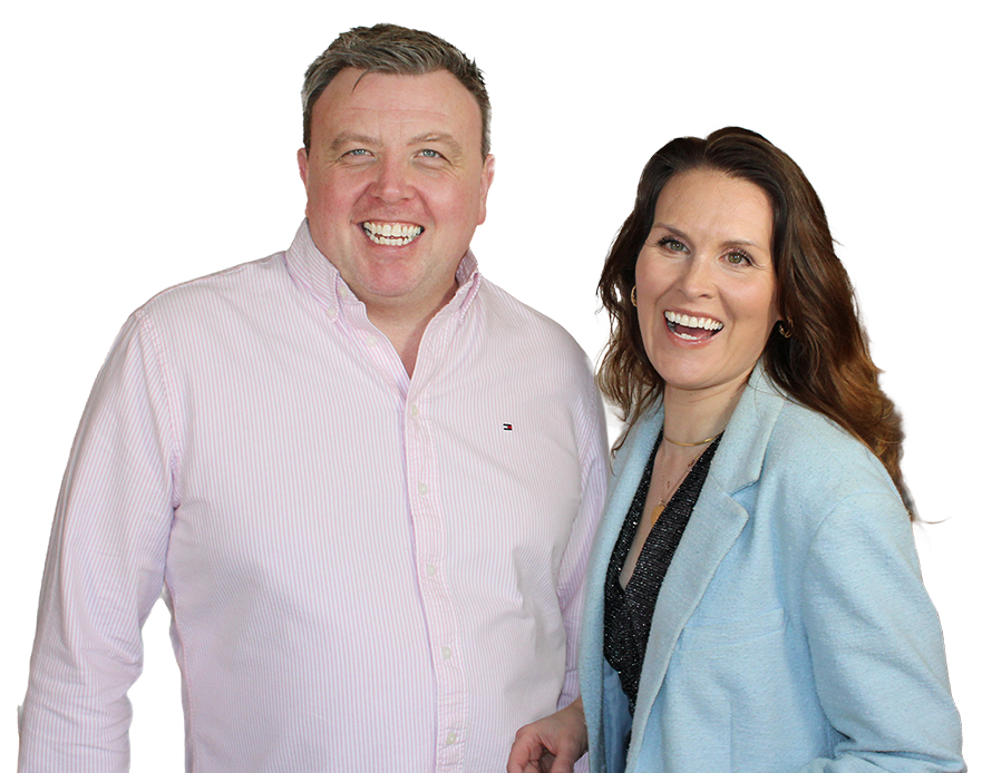 The Movers Podcast presenters, Sinead and Philip